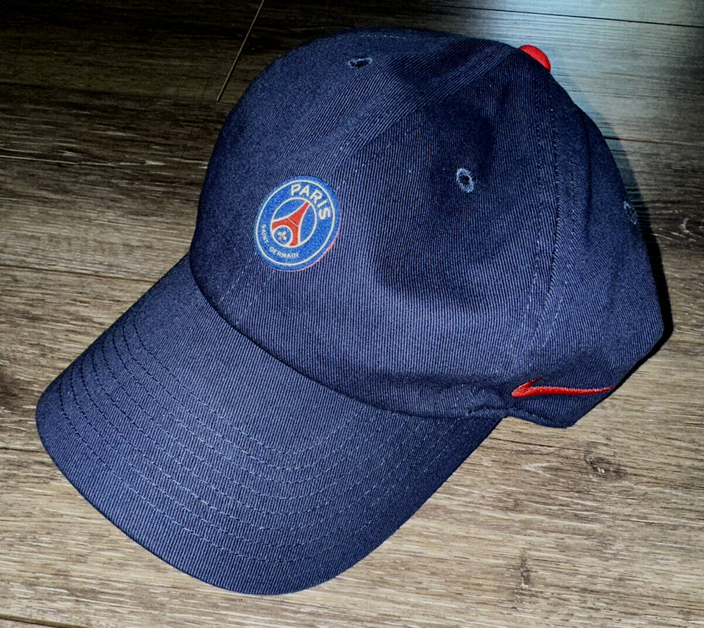 🔥 ULTRA RARE! Nike Paris Saint-Germain Hertiage86 Hat Blue PSG Cap One Size